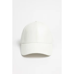 Aydın Şapkacınız Beyaz Unisex %100 Hakiki Deri Cırt Cırtlı Şapka –  (57-59 cm ) Arkadan ayarlanabilir