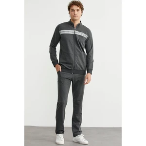 Fermuarlı Dik Yaka Eşofman Takım - Antrasit