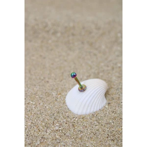 Piercing Cerrahi Çelik Piercing Kıkırdak Tragus Conch Helix Gökkuşağı Renk Top Çap 2.50 mm Labret