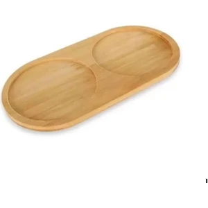 Mucit Home Bambu Yağdanlık Standı Doğal Ahşap 2 Bölmeli Yağdanlık Altı