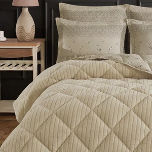 Striped Jakarlı Wellsoft Tek Kişilik Uyku Seti Lastikli Çarşaflı 3 Parça