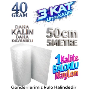 40 Gram 50 cm x 5 Metre Balonlu Naylon Patpat