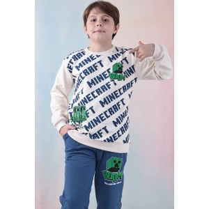 Minecraft Erkek Çocuk Eşofman Takımı Şardonlu
