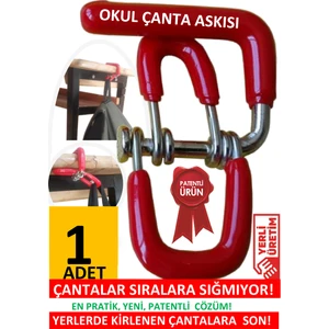Okul Çanta Askısı 1 Adet Öğrenci Sıra Masa Yaylı Askı Aparatı Organizer Düzenleyici