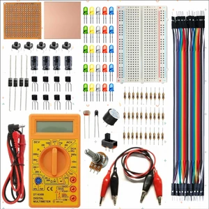 Breadboard Temel Elektronik Devre Eğitim Seti + DT830D Multimetre