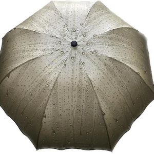 Marlux Rüzgara Dayanıklı Su Damlacıklı Haki Rengi Erkek Şemsiye