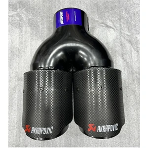 Akrapoviç (Yerli) 76 mm Egzoz Ucu Çiftli Eşit