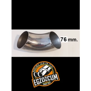 Paslanmaz Krom Dirsek Boru 90° 76 Mm.