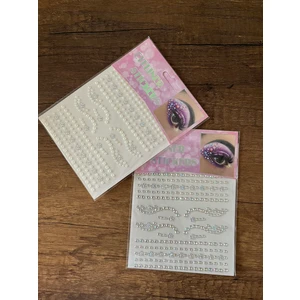 2 Adet Inci Taşlı Yapıştırma Tırnak Saç Makyaj Stickerı  Yüz Taşı Yapışkanı Taş Sticker