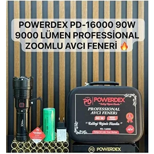 PD-16000 90W Şarjlı Avcı Feneri | 9000 Lümen | 41.000 Mah | 12 Saat Kullanım | Zoom Özellikli