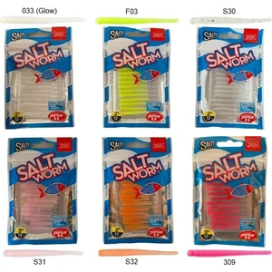 Lucky John Salt Worm 4.1cm Lrf Silikonu 12'li Paket