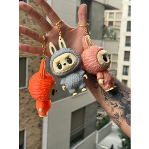 Labubu 3’lü Set Halinde 14 cm Labubu Şeklinde Çanta Charmı Oyuncak Asılabilir
