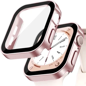 Kasa ve Ekran Koruyucu, Apple Watch Series 10/11 42MM ile Uyumlu, Suya Dayanıklı, Mat Rose Pink