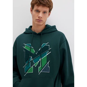 M Logo Baskılı Kapüşonlu Yeşil Sweatshirt 0S10106-81570