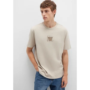 Baskılı Bej Tişört 0612837-70039