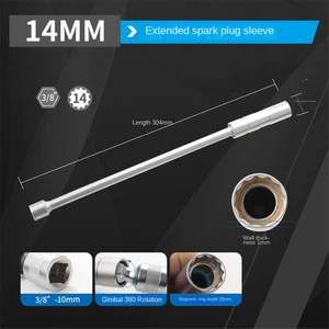 2 Adet 14MM 16MM Mıknatıslı Buji Sökme Aleti Anahtar Kovanı S (Yurt Dışından)