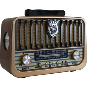 RT-878 Bluetooth (El Feneri) Fm-Usb-Tf-Aux Şarjlı Nostaljik Radyo