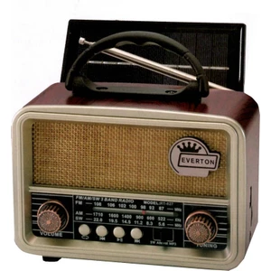 RT-827 Bluetooth-USB-SD-FM Şarjlı Nostaljik Radyo (Solar Güneş Panelli)