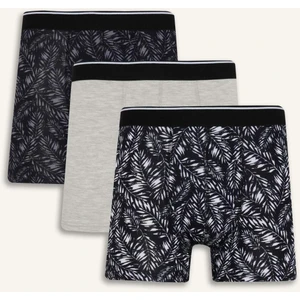 Regular Fit Baskılı 3'lü Boxer B0577AX25AU