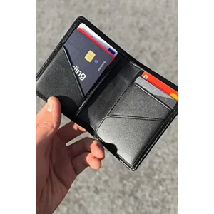 Gerçek Deri Cüzdan Kartlık El Yapımı  Premium Deri Italyan Dikiş 6 Kart Bölmeli Kompakt Cüzdan