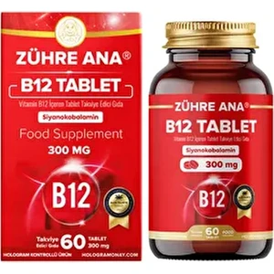 Zühre Ana Vitamin B12 3000 Mcg 60 Tablet
