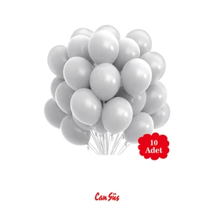 Pastel Balon 12 Inç 10'lu Beyaz