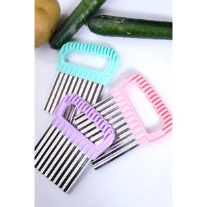 1 Adet Şekilli Patates Cips Dilimleyici Kesici Doğrayıcı Tırtıklı Patates Dilimleme Doğrama Aparatı