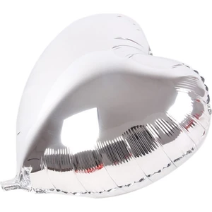 Tam İthalat Gümüş Kalp Folyo Balon 45 Cm.