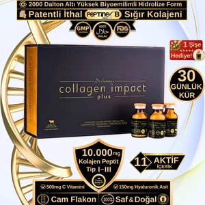 Dr. Sammy's Kolajen 10.000 mg Tip 1-3 %100 Saf Patentli Hidrolize Sığır Kolajeni, 150mg Hyaluronik Asit, 500 mg Vitamin C, 200 mg Glutatyon, 25mg Resveratrol, 100 mg Elastin, Collagen Diyet Takviyesi