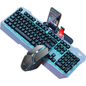 Wolf Spider F3010 Mekanik Hisli Oyun Klavyesi ve Fare Seti Kablolu Oyun Dizüstü Bilgisayar Ofis Üç Parçalı (Yurt Dışından)