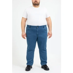 Regular Fit Likralı Büyük Beden Erkek Jean Pantolon 7374