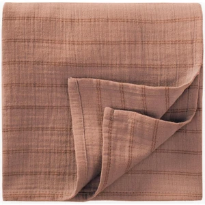 Naturel Battaniye 90X100CM Kahve Çift Çizgili