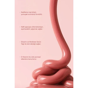 Yoğun Pigmentli E Vitaminli Mat Bitişli Kremsi Likit Allık - Liquid Blusher 05 Burnt Terracotta