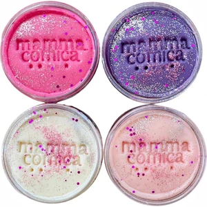 Mammacomica Dough Simli Oyun Hamuru Seti 4x130 g – Toksik Olmayan, Renkli ve Güvenli Malzeme ile Çocuklar İçin Eğlenceli Oyun