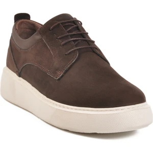 Kahve Nubuk Hakiki Deri Erkek Günlük Ayakkabı A-40 M