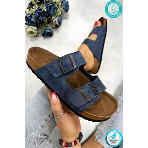 Neon Shoes Angel Unisex Ortopedik Tabanlı Terlik Çift Bantlı Tokalı Günlük Rahat Ev & Dışarı Terliği