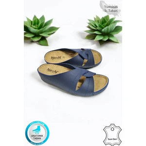 Neon Shoes Putu Kadın Çapraz Konfor Modeli Günlük Ortopedik Terlik Anne Orta Yaş Genç Ev & Dışarı Terliği