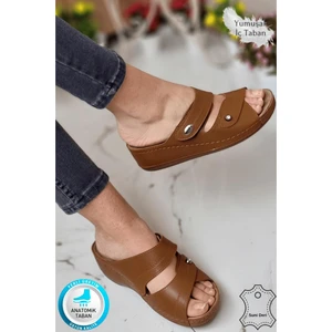 Neon Shoes Depi Kadın Ortopedik Yumuşak Taban Günlük Terlik Şık Taşlı Misafir Genç Anne Dışarı & Ev Terliği