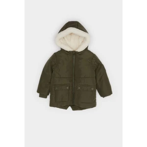 Erkek Bebek Su Geçirmez Kapüşonlu Pelüş Astar Fermuarlı Mont A2843A525WN