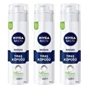 Nıvea Tıraş Köpüğü Hassas 200 ml / 3 Adet