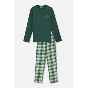 Yeşil Erkek Uzun Kollu Pijama Tk.