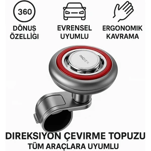 360 Derece Dönebilen Direksiyon Çevirme Topuzu – Tüm Araçlarla Uyumlu, Kamyon, Tır, Traktör, Direksiyon Çevirme Topuzu