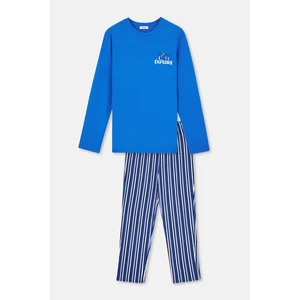 Mavi Erkek Uzun Kollu Pijama Tk.