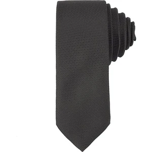 İnce Armürlü Siyah Erkek Kravat