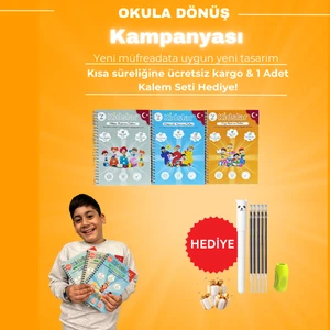 Kidslar™ Magic Learn - Kabartmalı Sihirli Yazı Defter Seti