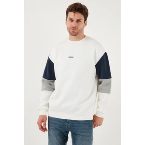 Pamuklu Relaxed Fit Bisiklet Yaka Şardonlu Renk Bloklu Sweat Erkek Sweat 5905298T