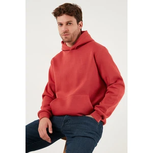 Regular Fit Kapüşonlu Kanguru Cepli Içi Tüylü Yumuşak Şardonlu Sweat Erkek Sweat 5905281