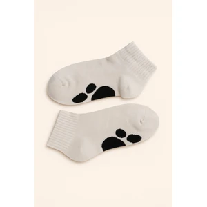 Çocuk Pati Baskılı Step Çorap Gri