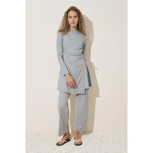 Geniş Uzun Paça Mayo Pantolon Mavi