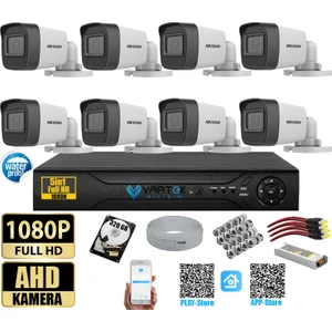 Hikvision 2 Mp 8 Kameralı Tak Çalıştır Hazır Kamera Seti
